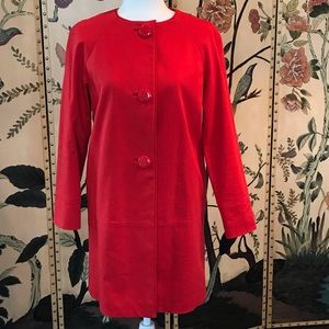 Kate Spade Trench Red Button Raincoat